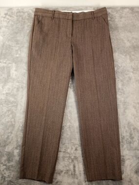 Zac & Rachel Women's Classic Straight-Leg Dress Pants - Brown Size 14